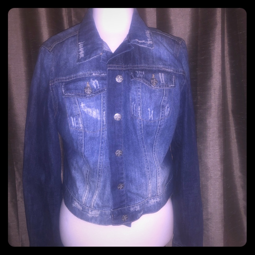 Cropped Denim Jacket by Jessica Simpson